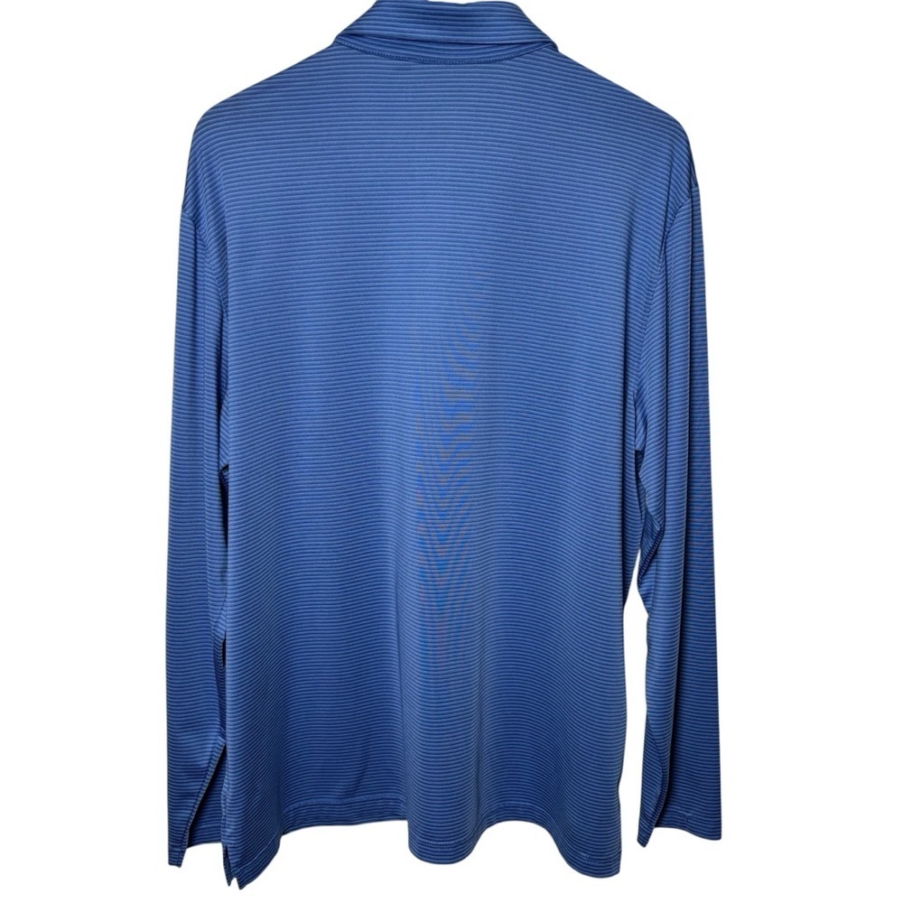 Walter Hagen Golf Polo Men’s XL Blue Stripe 11 Majors Long Sleeve Performance - Picture 2 of 7